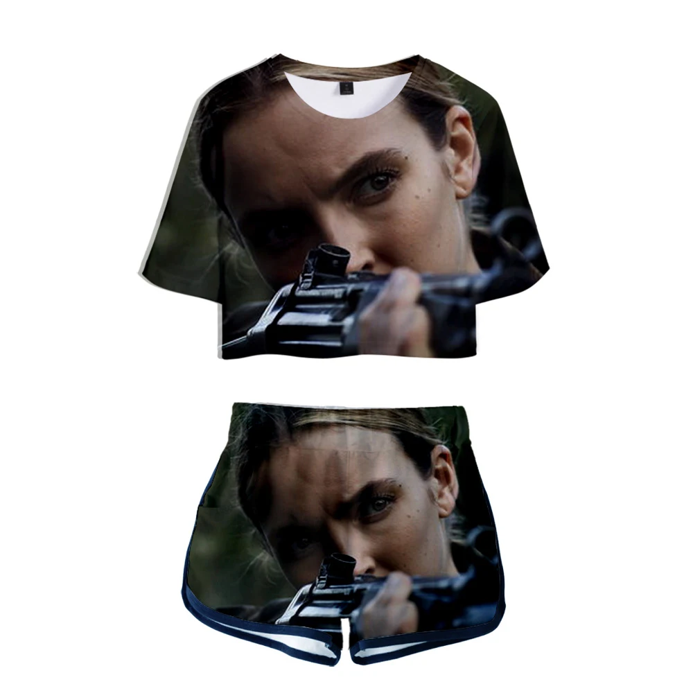 FADUNTOMMY Killing Eve модная летняя футболка из двух частей в 3D стиле женская повседневная