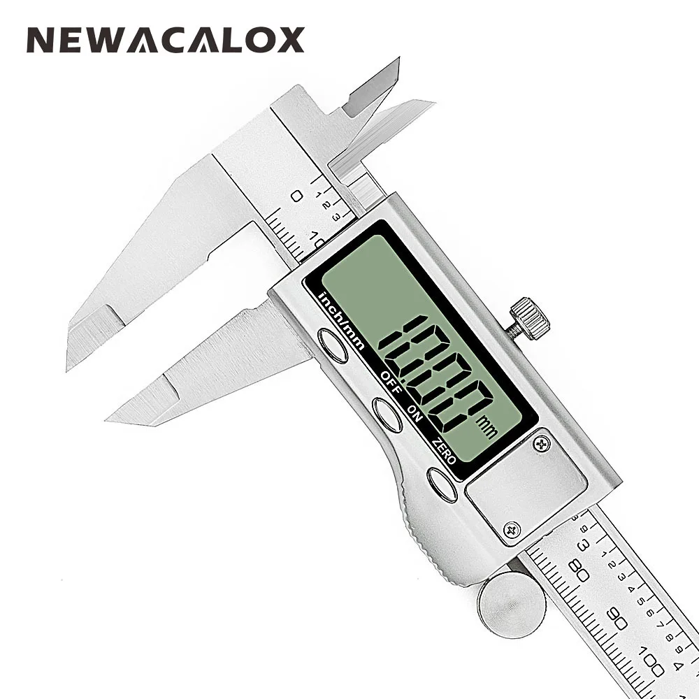 Newacalox инструмент измерения Нержавеющая сталь электронной цифровой суппорт