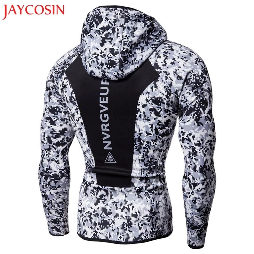 JAYCOSIN Мужская одежда для фитнеса с длинным рукавом Бодибилдинг Кожа топы