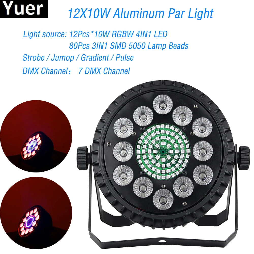 Новый дизайн светодиодный прожсветильник Тор Par 12x10 Вт RGBW 4 в 1 Can DMX512 дистанционный