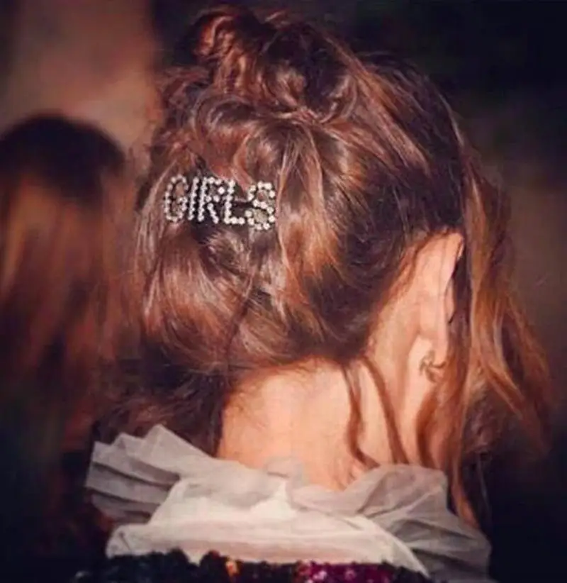 Pretty Sexy Girl Love Crystal Letter Hair Clips For Ladies Wedding Rhinestone Headwear Pins Beauty Tools Accessories | Украшения и