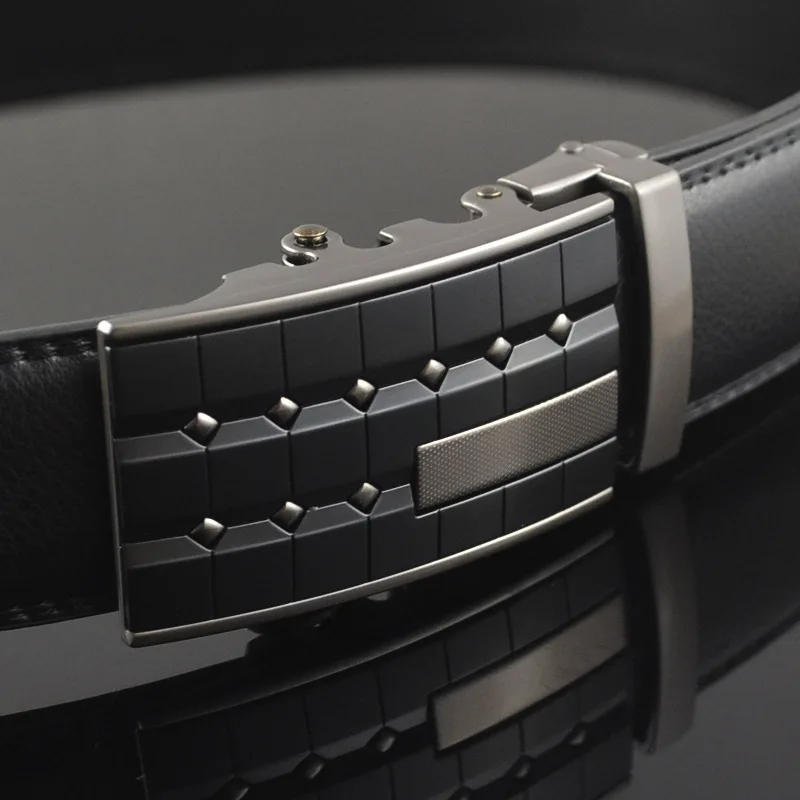 KAWEIDA Rivets shape Metal Automatic Buckle Belt genuine leather belt Kemer men business High Quality | Аксессуары для одежды