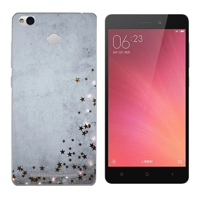 for Coque Xiaomi Redmi 3S Case Cover 5.0 Triangle Printing TPU Silicone 3 Pro Hongmi S |