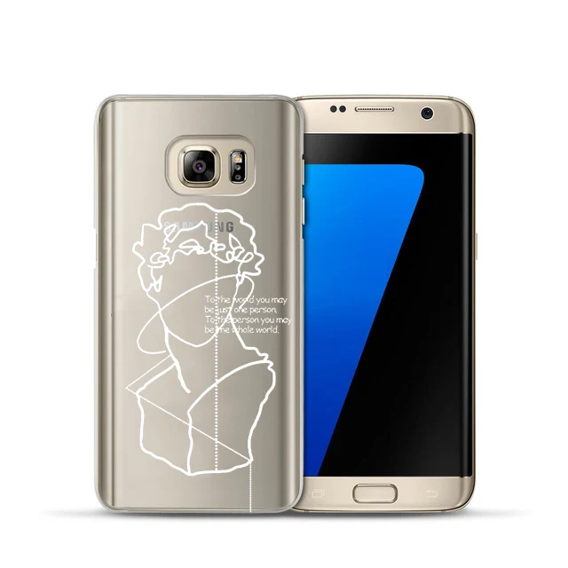Для galaxy s9 s8 чехол Мона Лиза арт Давид Лайнс Мягкий силиконовый чехол для телефона чехол для samsung galaxy s6 s7 edge s8 s9 plus s10 чехол - Цвет: 7 soft case