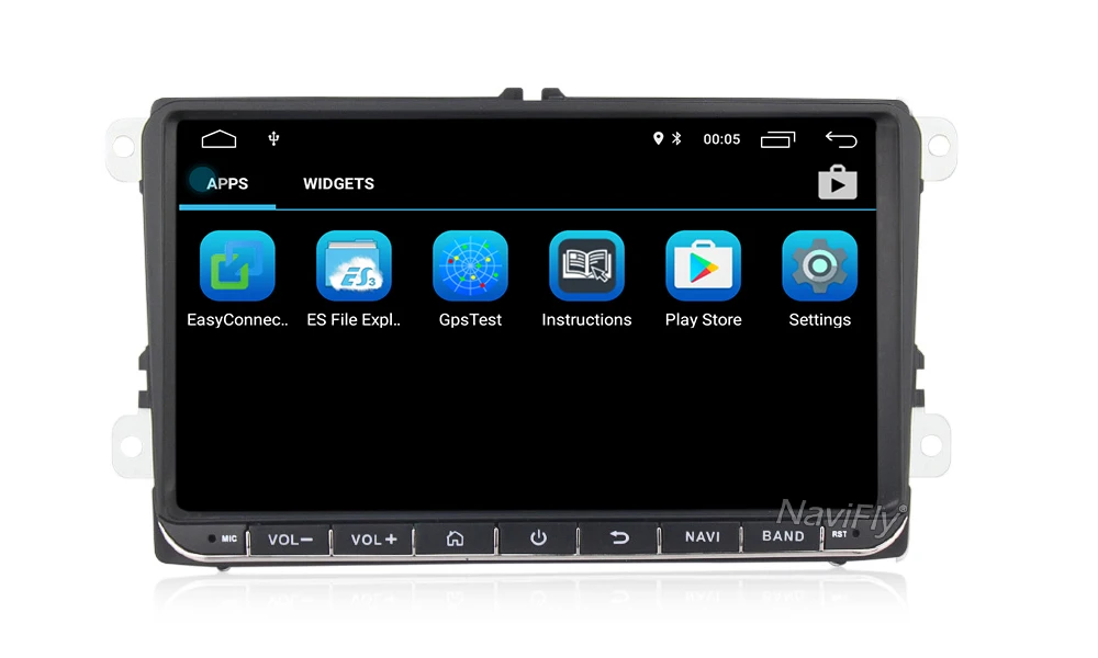NaviFly 9 дюймов Android8.1 автомобильный Мультиплеер для Volkswagen golf 6 touran passat B7 Skoda сиденье с gps Навигатором Радио BT RDS