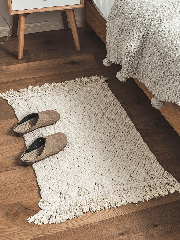 Kilim однотонный хлопковый марокканский ковер для гостиной геометрический белый