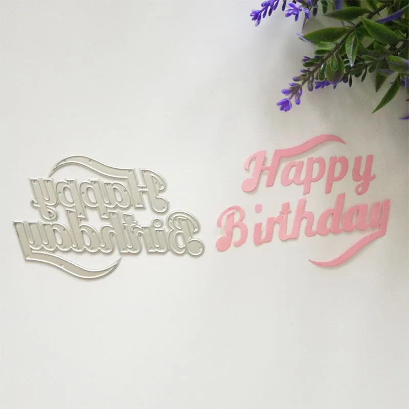 New Sale Letters Happy Birthday Cutting Dies Household Products Metal Craft Embossing Scrapbooking Home Decoration | Дом и сад