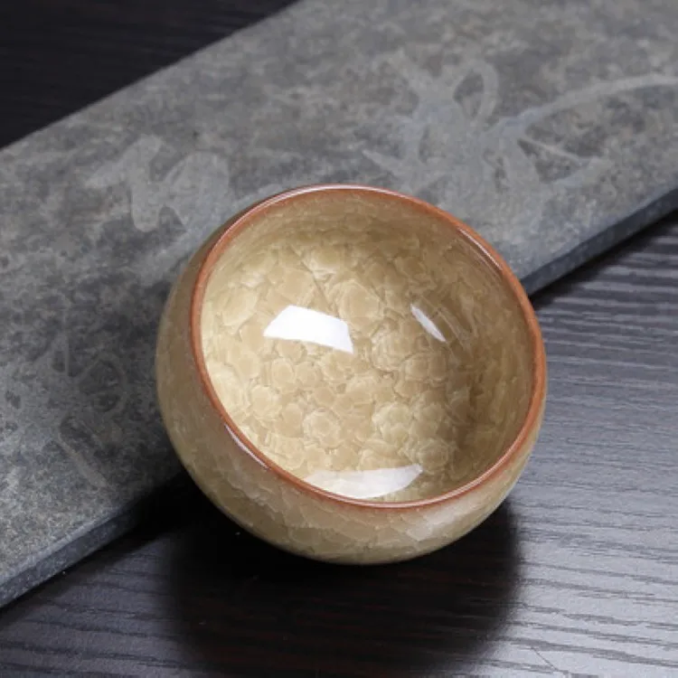 6 шт./лот, керамическая композиция для чая кунг-фу, целая посылка, эмаль Binglie, фиолетовый узор, шесть цветов, в японском стиле, маленькая чашка для чая