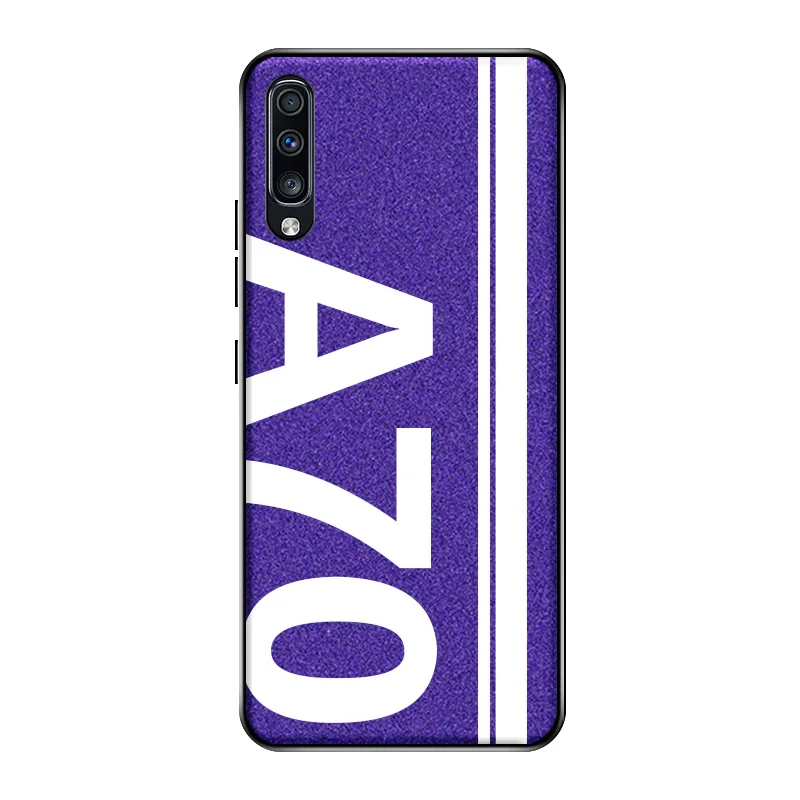 Чехол для samsung Galaxy A50, блестящий кожаный силиконовый мягкий защитный чехол для samsung A30 A50 A70, противоударный чехол - Цвет: A70 - Purple