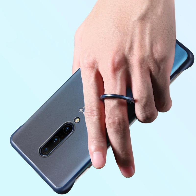 For OnePlus 7T Pro Case Transparent Matte hard Shockproof Back Cover 7 Phone Coque |