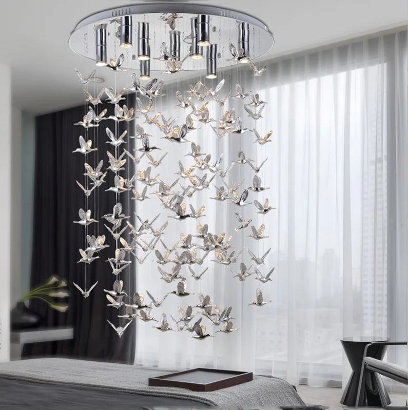 Хрустальные подвесные светильники с птицами лампа для гостиной