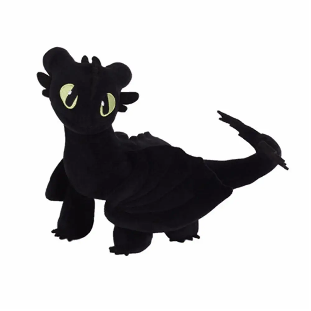 60cm Giant How To Train Your Dragon 3 Plush Toy Toothless Light Fury/Night Fury Stuffed Plush Doll Gift for Kids Birthday