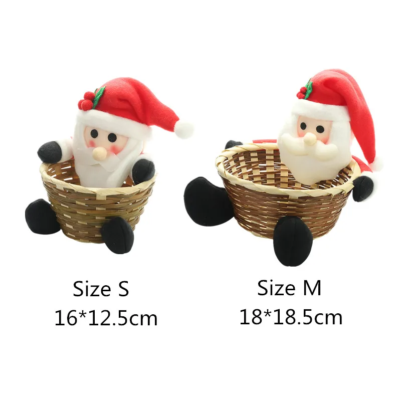 Рождественские украшения Санта Клаус кукла корзина для конфет украшение