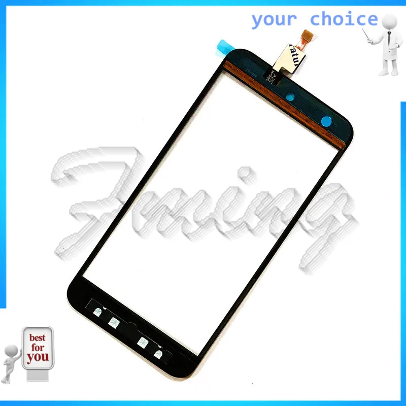 Черный сенсорный экран телефона дигитайзер Сенсорная панель Переднее стекло