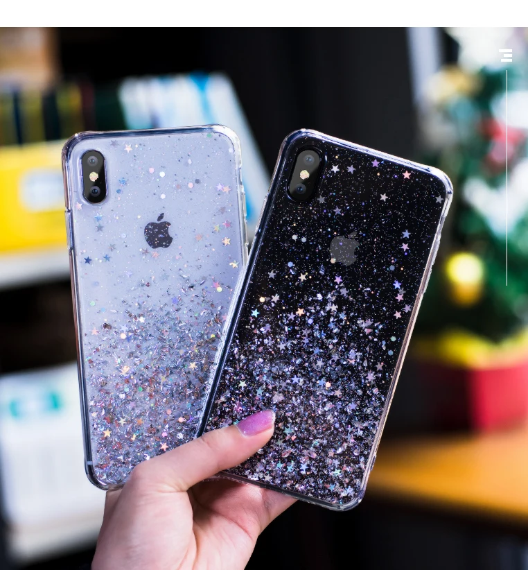 Модный Блестящий чехол для iPhone X, XR, XS, Max, силиконовый чехол с блестящими стразами для iPhone 7, 8, 6, 6S Plus, 11 Pro, Max, чехол для телефона s