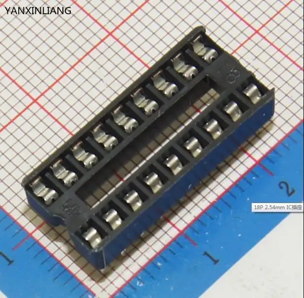 26pcs 18 Pin DIP SIP IC Sockets Adaptor Solder Type Электронные компоненты и принадлежности