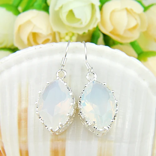 Топ ювелирные изделия акции Классическая лунный камень серьги Модные женские