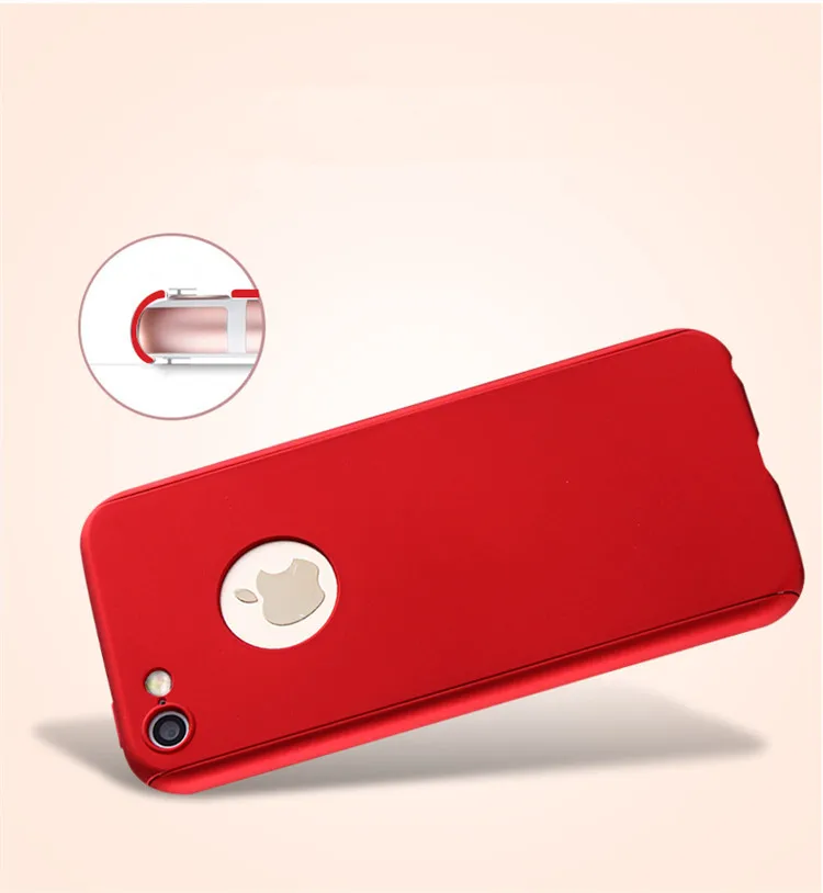 5S Роскошный Жесткий матовый чехол для телефона на 360 градусов iPhone 5 6 6S 7 8 Plus X XS