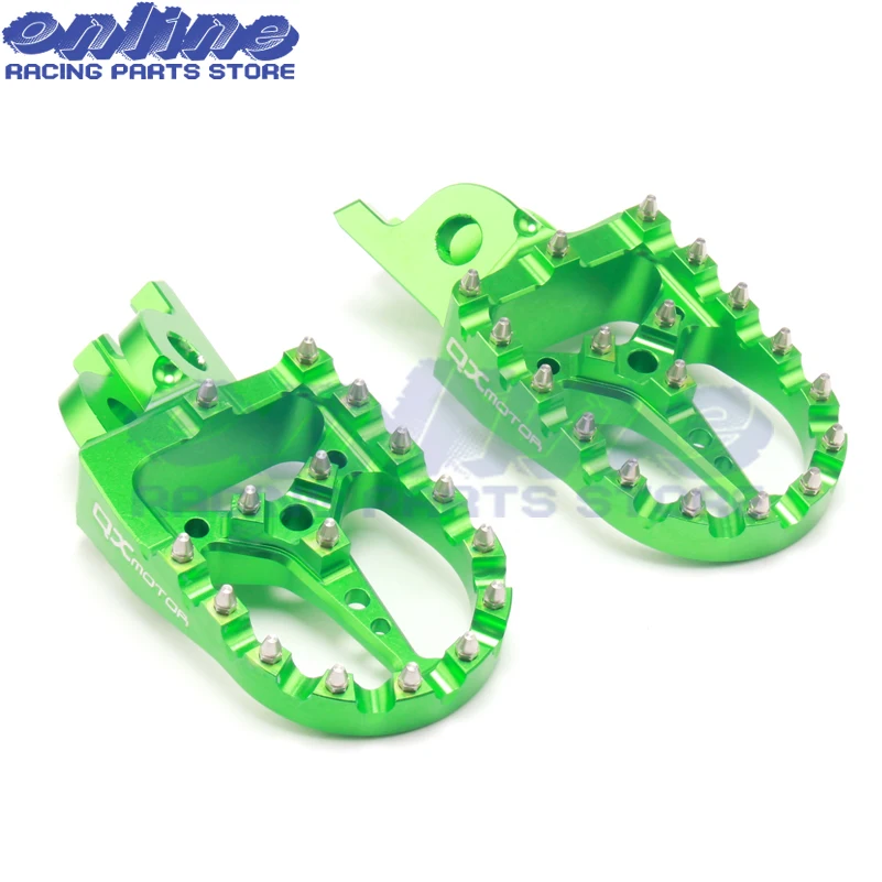 Алюминий CNC мотоциклетные подставки для ног колышки педали KX125 KX250 1997 2001 KX500 1988 1990