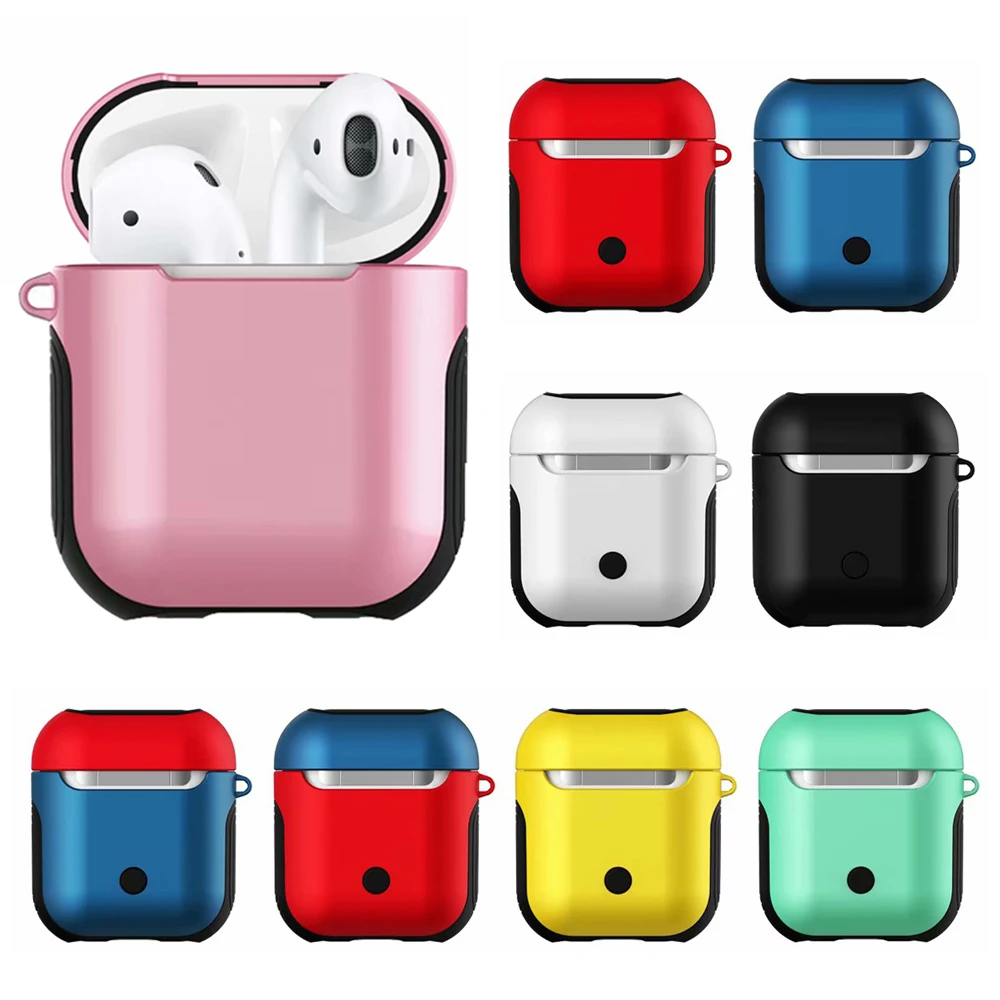 Ascromy True Wireless Earphone Case Charging Box For Apple Airpods Skin Air pods Bluetooth Headphone Pouch Protector Accessories |