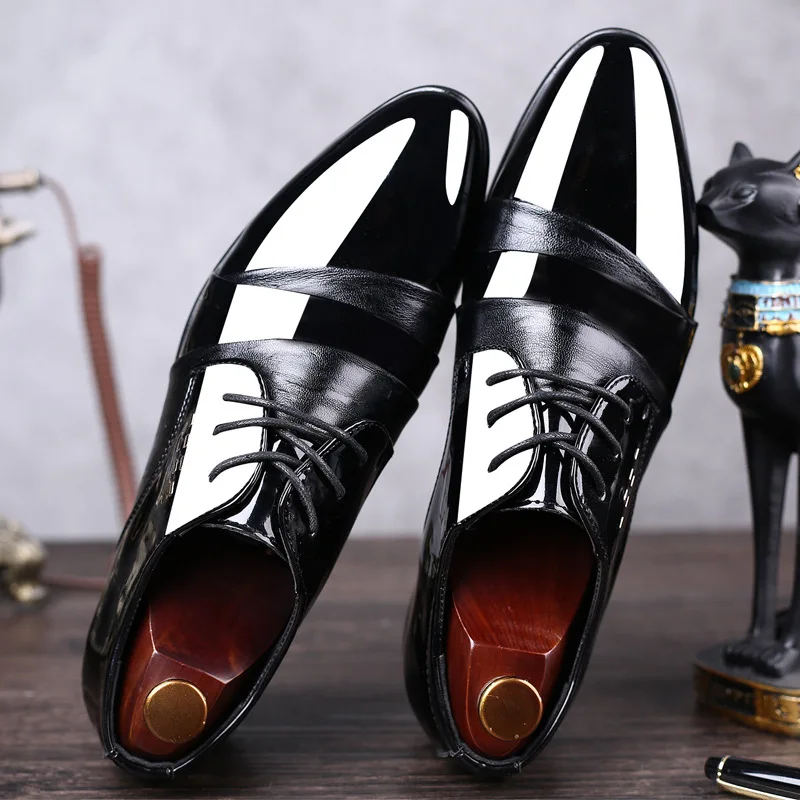 

New Men's Business Pointed Toe Casual Shoes Men Wedding Shoes Zapatos De Hombre Men Dress Shoes Leather Leather Sneakers Loafers