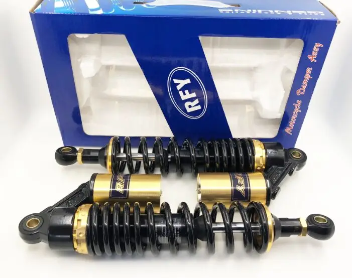 black gold Универсальный 13," 340 мм 8 весенние мотоциклетные задний амортизатор для Honda Yamaha vmax GN400 cb400 cb500 ATV желтого цвета - Цвет: black gold