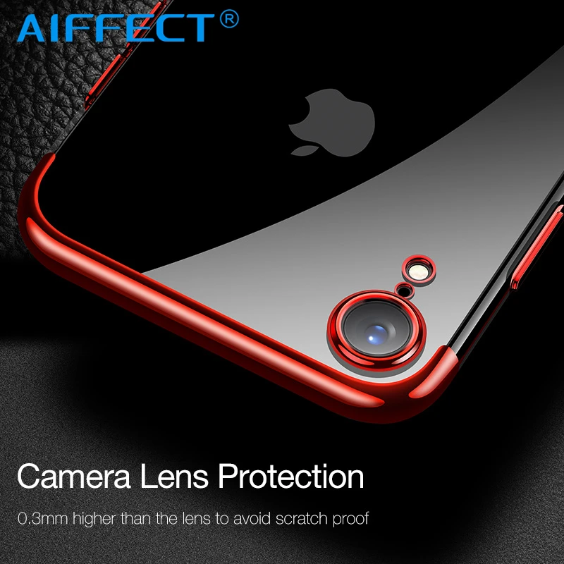 AIFFECT Gradient Plating Case for iPhone Xr XS Max Cover Transparent Silicone Luxury Aurora Soft TPU Phone |