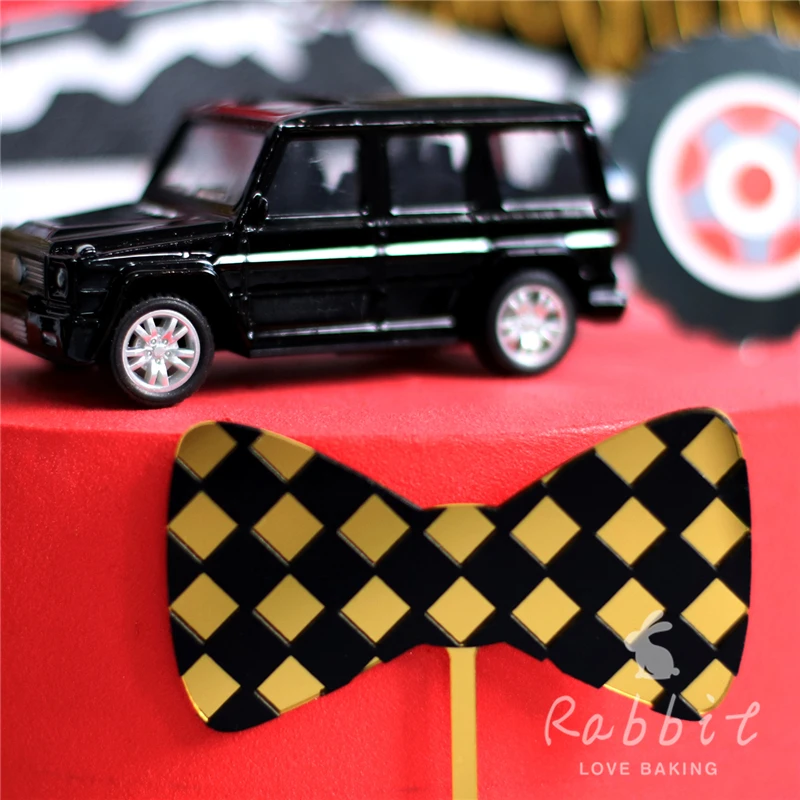 Racing Trophy Hat Tie ONE Cake Toppers Ins Alloy SUV Decor for Birthday Party Wedding Supplies Baking Decoration Sweet Gifts | Дом и сад