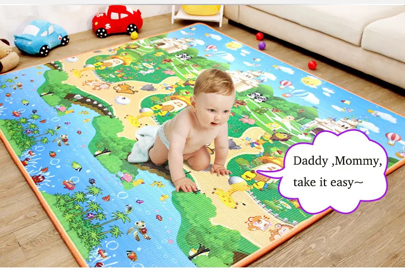 2 Sides Baby Play Mat Foam Environmental Letters Early Educational Kids Game Mats Crawling 3 Sizes Soft Toys SA1555 | Игрушки и хобби