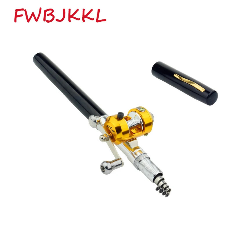 Портативное карманное телескопическое спиннинговое удилище складная удочка в