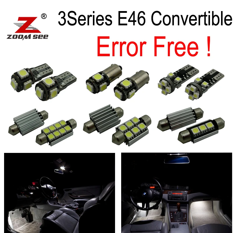 Набор светодиодных лампочек для салона автомобиля 11 шт. + подсветка номерного