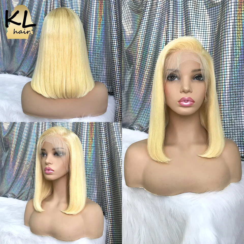 Прямые парики 613 блонд на сетке спереди бразильские волосы Remy парик для женщин 4*4