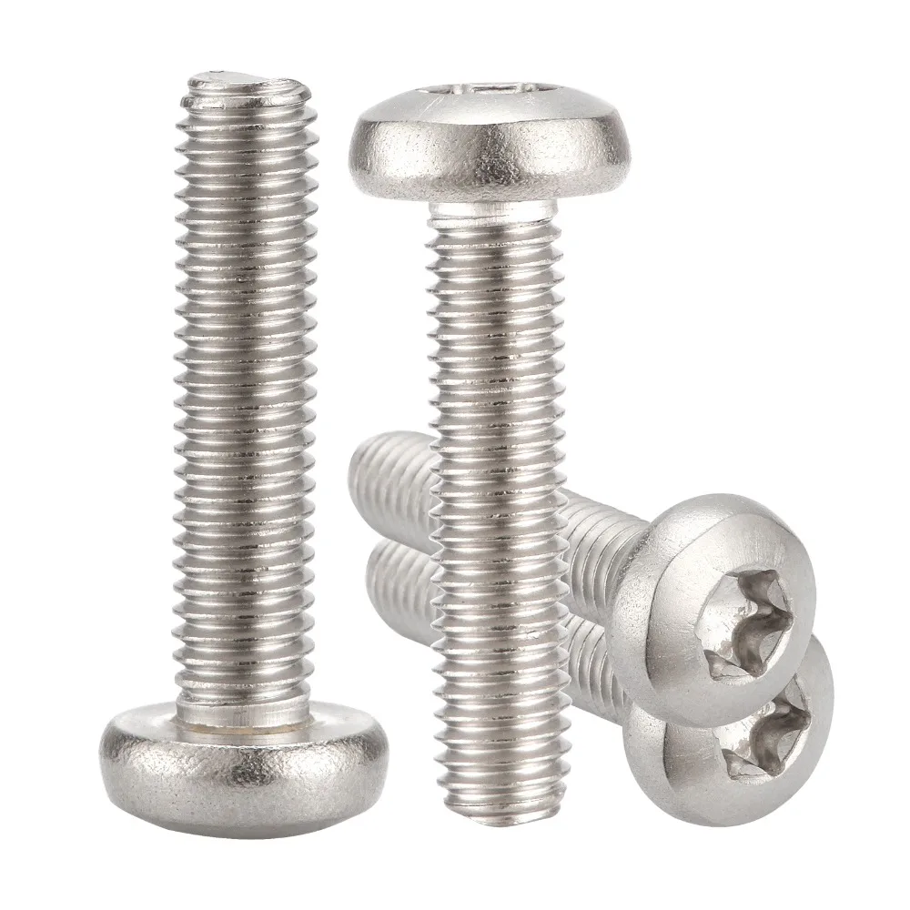 Stainless Steel Tamper Proof Torx Pan Head Machine Screw Nylock M3 x 4mm-50mm Length |