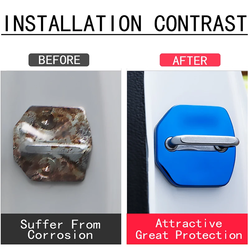 Автомобильный ограничитель на дверной замок LENTAI Стайлинг крышки для Ford Kuga ession Focus