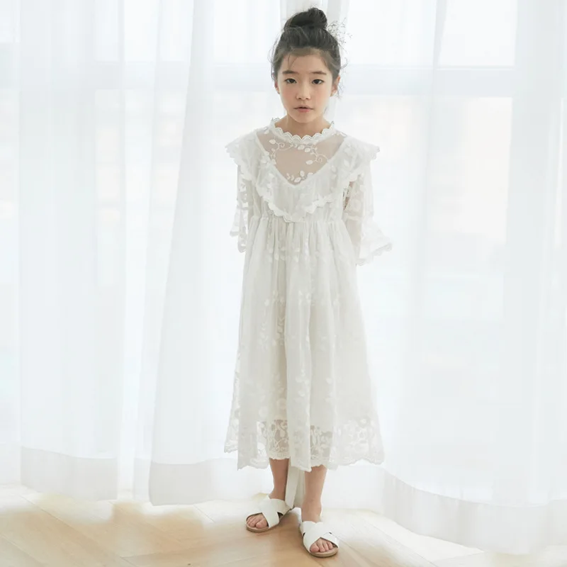 Детское вечернее платье новая летняя одежда детская принцессы кружевное