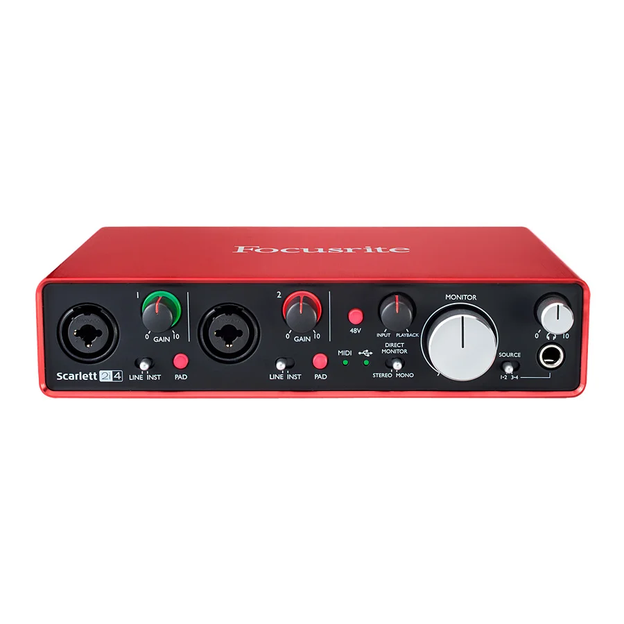 Обновленная новая звуковая карта Focusrite Scarlett 2i4 II 2 го поколения in/4 out с USB