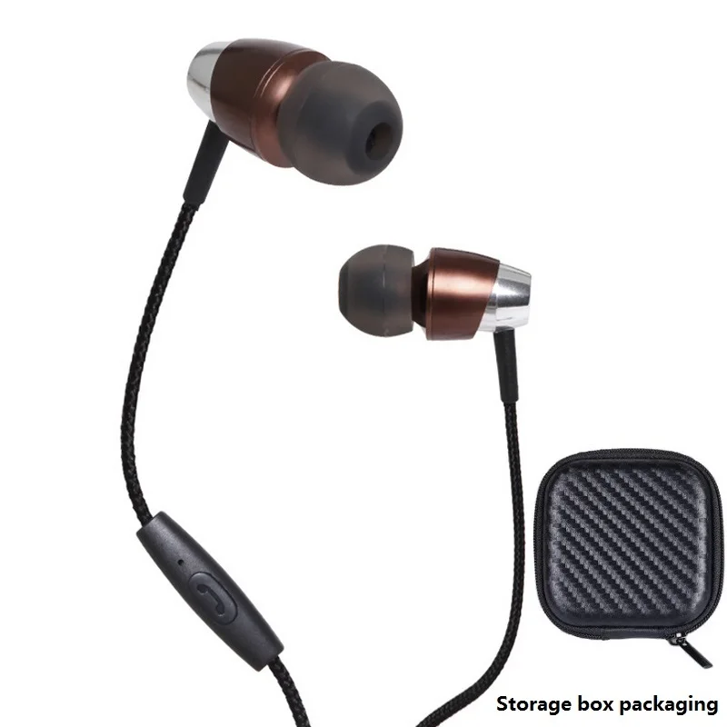 GDLYL оригинальные наушники 3 5 мм Металла In ear Проводные Наушники Hi Fi сильный бас С
