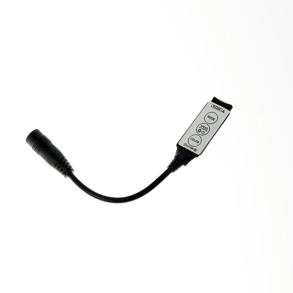 DC12V 3 клавиши мини rgbw led контроллер Диммер с DC гнездовой вилкой для RGBW/RGBWW