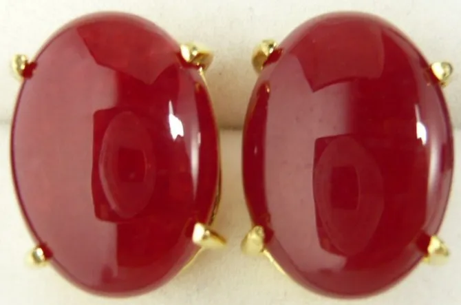

3 colors! wholesale wonderful 13*18mm women's fine jewelry red/blue/green Natural jade stud Earring