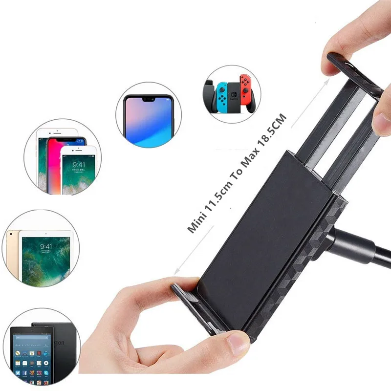 phone holder for iphone x xs max mobile phone stand beddesk for ipad pro 11 tablet holder support clip bracket 4 7 to 15 inch free global shipping