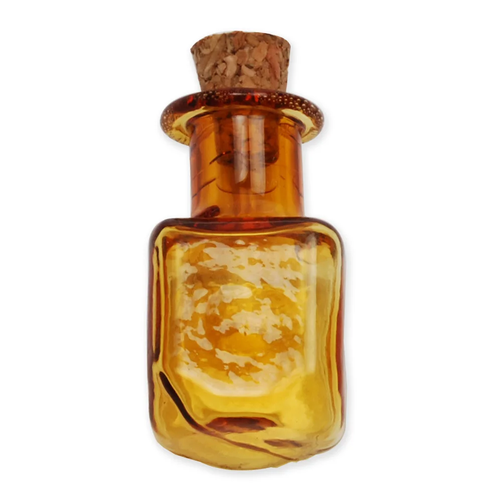 Маленький размер кофейного цвета стеклянные бутылки желаний с пробками