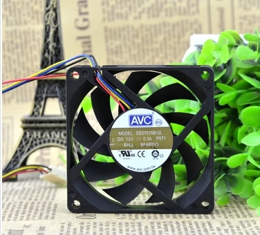 AVC 7015 шариковый PWM четырехконтактный вентилятор 7 см AMD CPU интеллектуальный