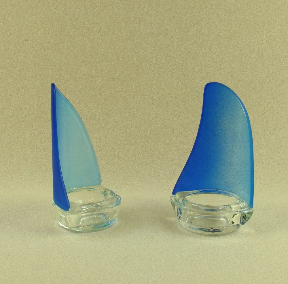 Модный стеклянный подсвечник для парусной лодки декоративная модель