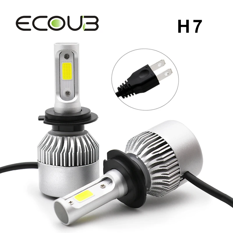 H7 Car LED Headlights H4 H1 H8 H9 H11 9005 HB3 9006 HB4 Auto Bulbs Kit COB 6500K 72W 12V 24V IP65 Fog Lights Styling | Автомобили и