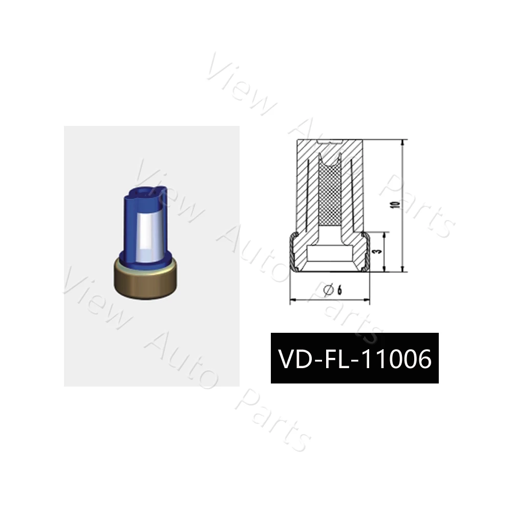 1000 шт. топливный инжектор микро-фильтр Верхняя подача мпай автозапчасти Размер