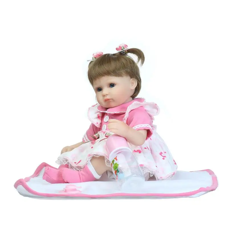 NPK 40 см новая силиконовая кукла-Реборн, игрушка для девочек brinquedos, подарок на день рождения для детей, виниловые куклы для младенцев, реалистичные