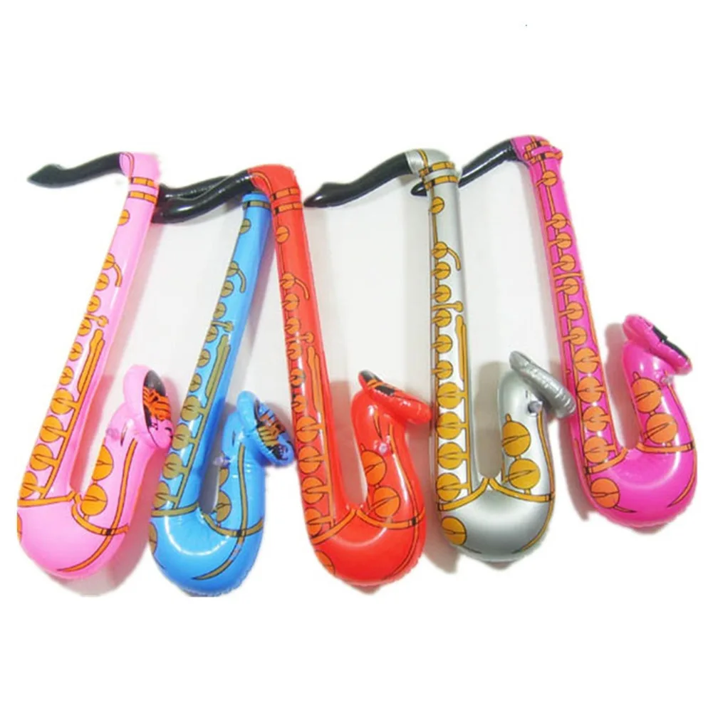 

New Fun Inflatable Blow Up Rock&Roll Saxophone Disco Holiday Party Music Toy