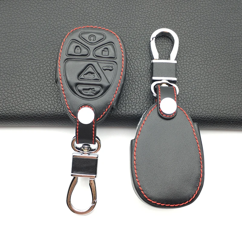 

Горячая Распродажа 100% кожаный чехол для ключа автомобиля чехол для пульта дистанционного управления Fob для GMC Yukon Tahoe Chevrolet Suburban 6 кнопок инте...
