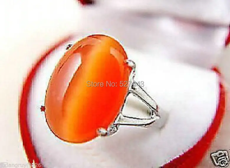 

Оптовая продажа, Бесплатная доставка, изысканное кольцо с оранжевым камнем 8 #