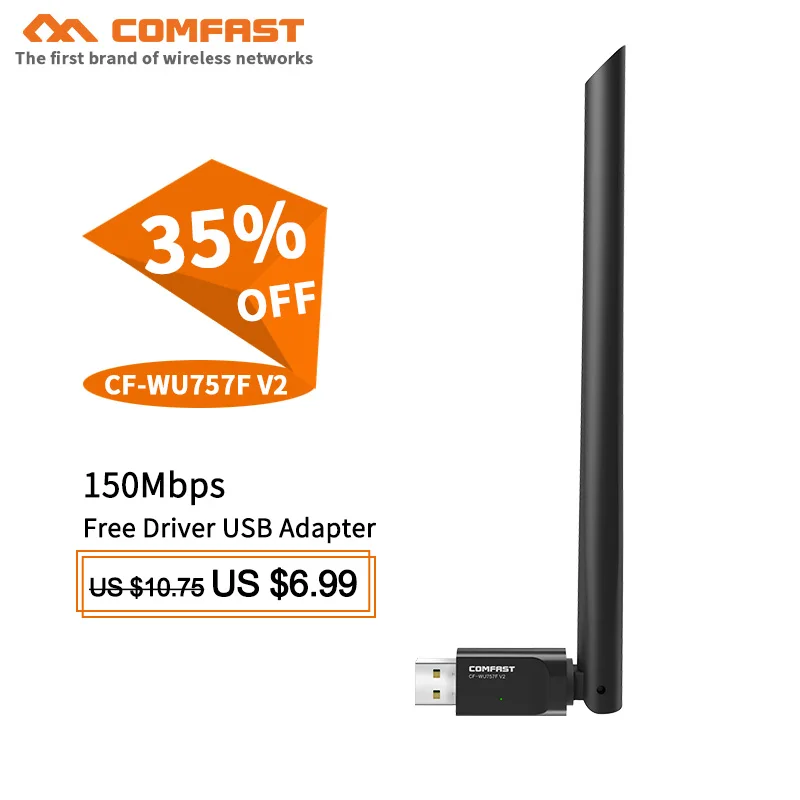 Мини USB Wifi адаптер 150 Мбит/с 6dBi Антенна ПК wi fi приемник беспроводная сетевая карта